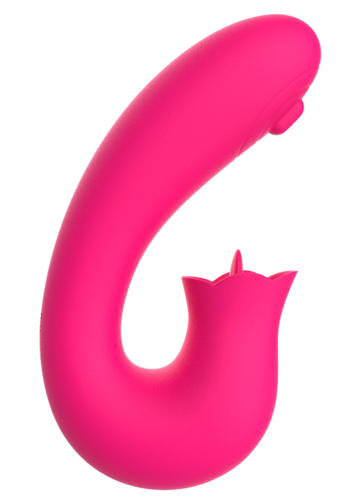 Vibromasseur 2 en 1 G-spot et stimulateur de clitoris USB Kali rose - WS-NV085